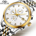 Top Luxury Brand OYALIE Men Business WristWatch Water Resistant Feature Stainless Steel Mechanical Watch Fashion Diamond Clock